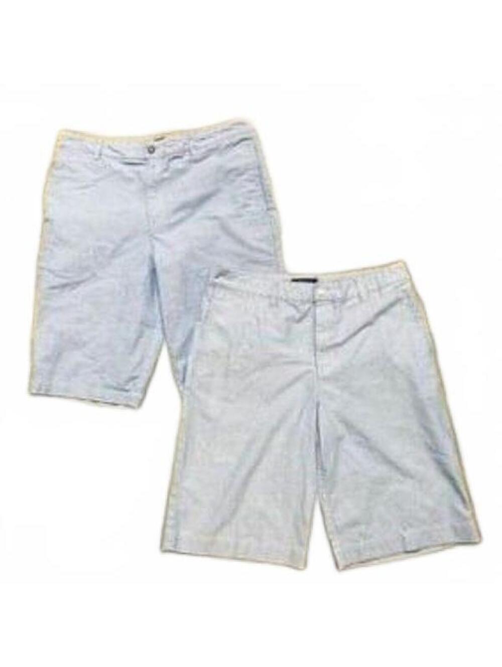2 Pair Set Ralph Lauren Polo Blue Oxford Cotton Preppy Dress Shorts 18 20